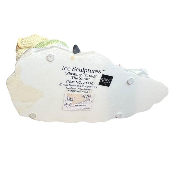 RUSS Ice Sculptures Slushing Through the Snow Snowman & Penguin Figurine - Picture 5 of 8